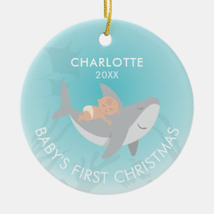 Baby's eerste kerstcadeautjes Ornament met keramis