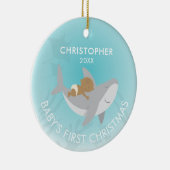 Baby's eerste kerstcadeautjes Ornament met keramis (Rechts)