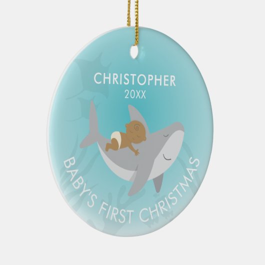 Baby's eerste kerstcadeautjes Ornament met keramis (Rechts)