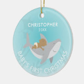 Baby's eerste kerstcadeautjes Ornament met keramis (Links)