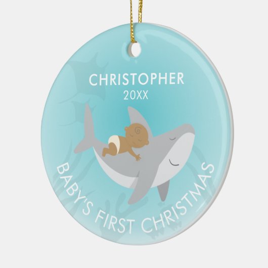 Baby's eerste kerstcadeautjes Ornament met keramis (Links)