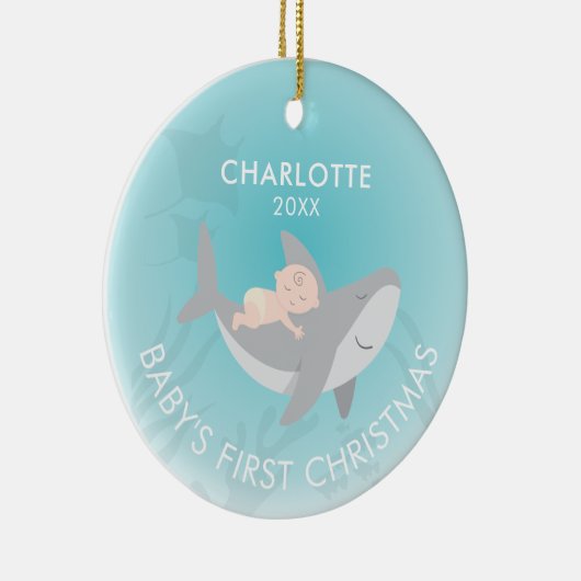 Baby's eerste kerstcadeautjes Ornament met keramis (Rechts)