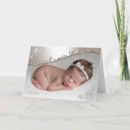 Baby's eerste kerstchampagne UW BABY FOTO Kaart