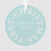 Baby's Eerste Kerstdag Foto Ornament (achterkant)