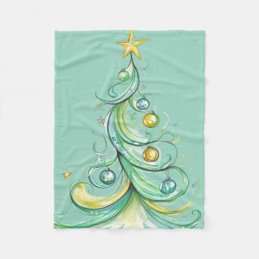 Baby's eerste kerstdeken fleece deken (Voorkant)