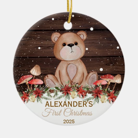 Baby's Eerste Kerstdier Ornament Bos (Voorkant)