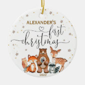 Baby's Eerste Kerstdier Ornament Bos (Voorkant)