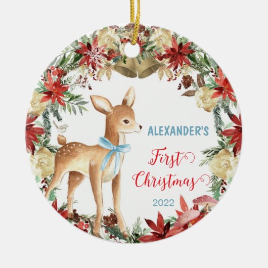 Baby's Eerste Kerstdier Ornament Bos (Voorkant)