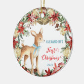 Baby's Eerste Kerstdier Ornament Bos (Links)