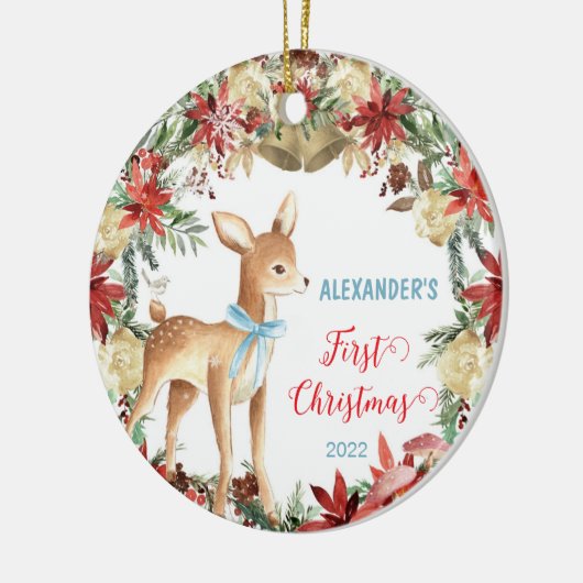 Baby's Eerste Kerstdier Ornament Bos (Links)