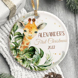 Baby's Eerste Kerstdieren Ornament Safaridieren