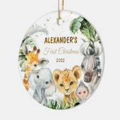Baby's Eerste Kerstdieren Ornament Safaridieren (Links)
