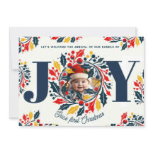 Baby's Eerste Kerstdriekleur JOY krans 2