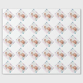 Baby's Eerste kerstfamilie Foto  Cadeaupapier (Vlak)