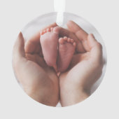 Baby's eerste kerstfeest acrylversiering, cirkel ornament (achterkant)