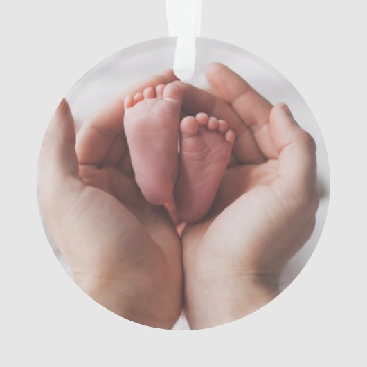 Baby's eerste kerstfeest acrylversiering, cirkel ornament (achterkant)