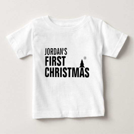 Baby's eerste kerstfeest Baby Tutu Bodysuit (Voorkant)