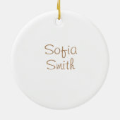 Baby's Eerste Kerstfeest Beer Blokken Cirkelversie Keramisch Ornament (Achterkant)