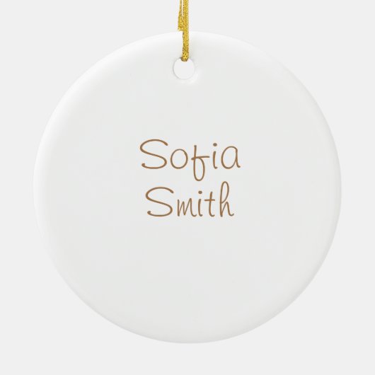 Baby's Eerste Kerstfeest Beer Blokken Cirkelversie Keramisch Ornament (Achterkant)