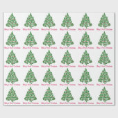 Baby's eerste kerstfeest cadeaupapier (Vlak)