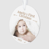 Baby's eerste kerstfeest Eenvoudige foto Keepasje Ornament (voorkant)