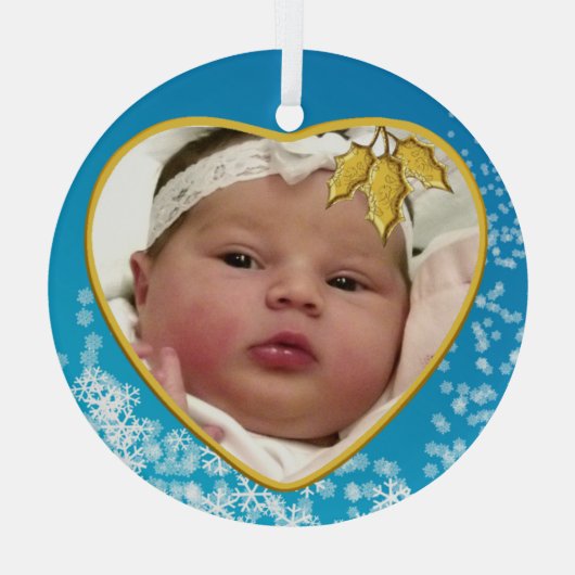 Baby's eerste kerstfeest glas ornament (Achterkant)
