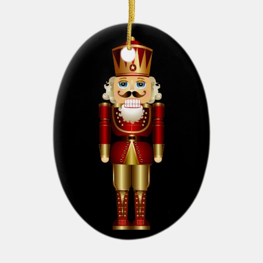 Baby's eerste kerstfeest gouden bont keramisch ornament (Voorkant)