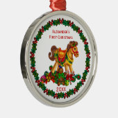 Baby's Eerste Kerstfeest Heirloom Ornament (Rechts)