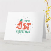 Baby's eerste kerstfeest kaart (Gele Bloem)