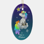 Baby's eerste kerstfeest Keepomwille Keramisch Ornament (Rechts)