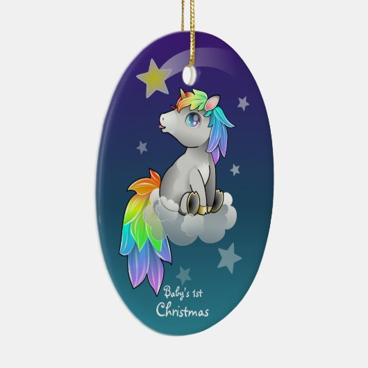 Baby's eerste kerstfeest  Keepomwille Keramisch Ornament (Rechts)