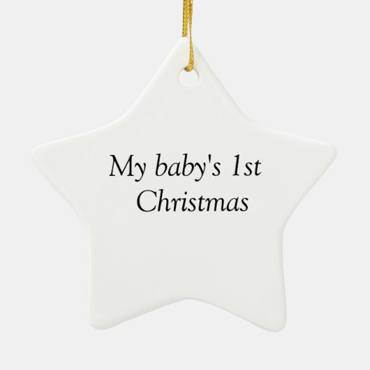 Babys eerste kerstfeest keramisch ornament (Achterkant)