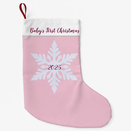 Baby's eerste kerstfeest kleine kerstsok (Voorkant)