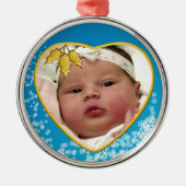 Baby's eerste kerstfeest metalen ornament (Voorkant)