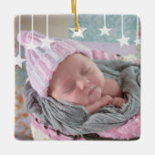Baby's eerste kerstfeest Newborn Photo Keepomwille Keramisch Ornament (Voorkant)