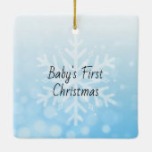Baby's eerste kerstfeest Newborn Photo Keepomwille Keramisch Ornament (Achterkant)