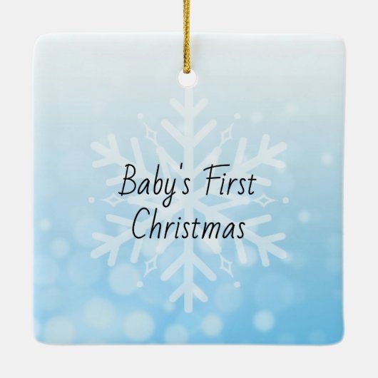 Baby's eerste kerstfeest Newborn Photo Keepomwille Keramisch Ornament (Achterkant)