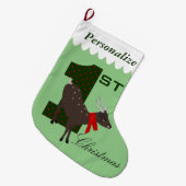Baby's eerste kerstfeest op maat gesneden dealer s grote kerstsok (Voorkant (Hangend))