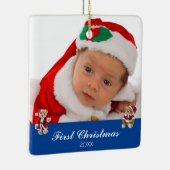 Baby's eerste kerstfeest op maat keramisch ornament (Rechts)