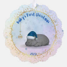 Baby's eerste kerstfeest - Papieren versiering - N