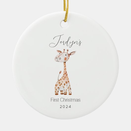 Baby's eerste kerstfeest versiering keramisch ornament (Voorkant)