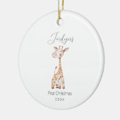 Baby's eerste kerstfeest versiering keramisch ornament (Links)