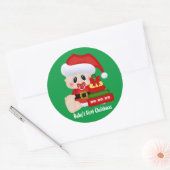 Baby's eerste kerstfeestdag sticker (Envelop)