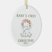 Baby's eerste kerstfeestelijke versiering keramisch ornament (Rechts)