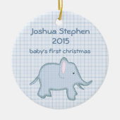 Baby's eerste kerstfeestelijke versiering keramisch ornament (Voorkant)