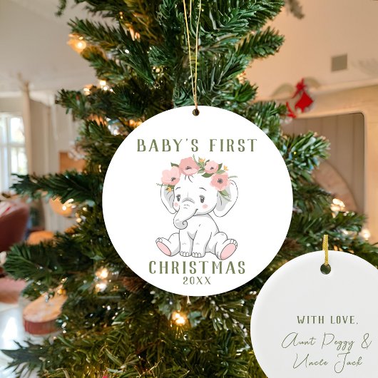 Baby's eerste kerstfeestelijke versiering keramisch ornament