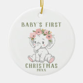 Baby's eerste kerstfeestelijke versiering keramisch ornament (Voorkant)