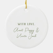 Baby's eerste kerstfeestelijke versiering keramisch ornament (Achterkant)