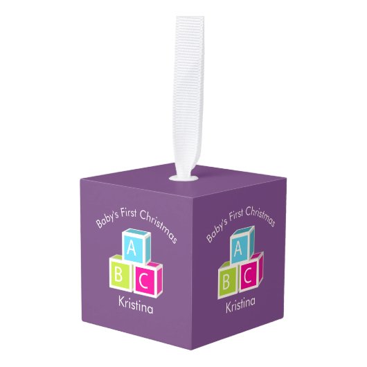 Baby's eerste kerstfeestjes decoratie (Voorkant hoekig)