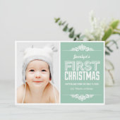 Baby's eerste kerstfeestkaarten - Basil Kaart (Staand voorkant)